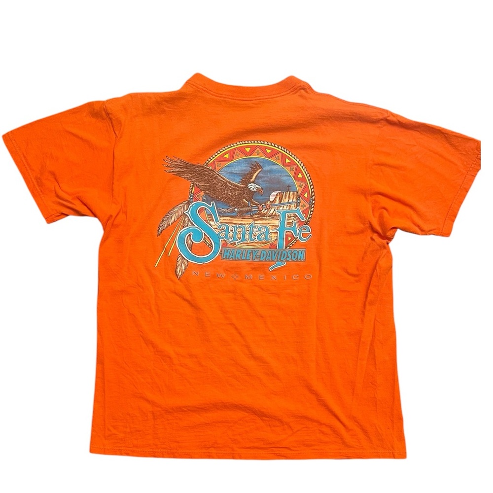 2000 Santa Fe Harley Davidson T-Shirt Size XL Made In USA STEEL EAGLE